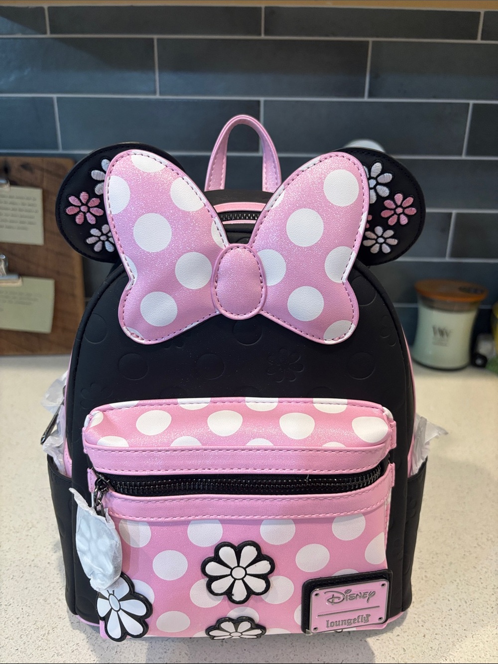 Loungefly Minnie Floral Rock The Dots Mini Backpack NWT